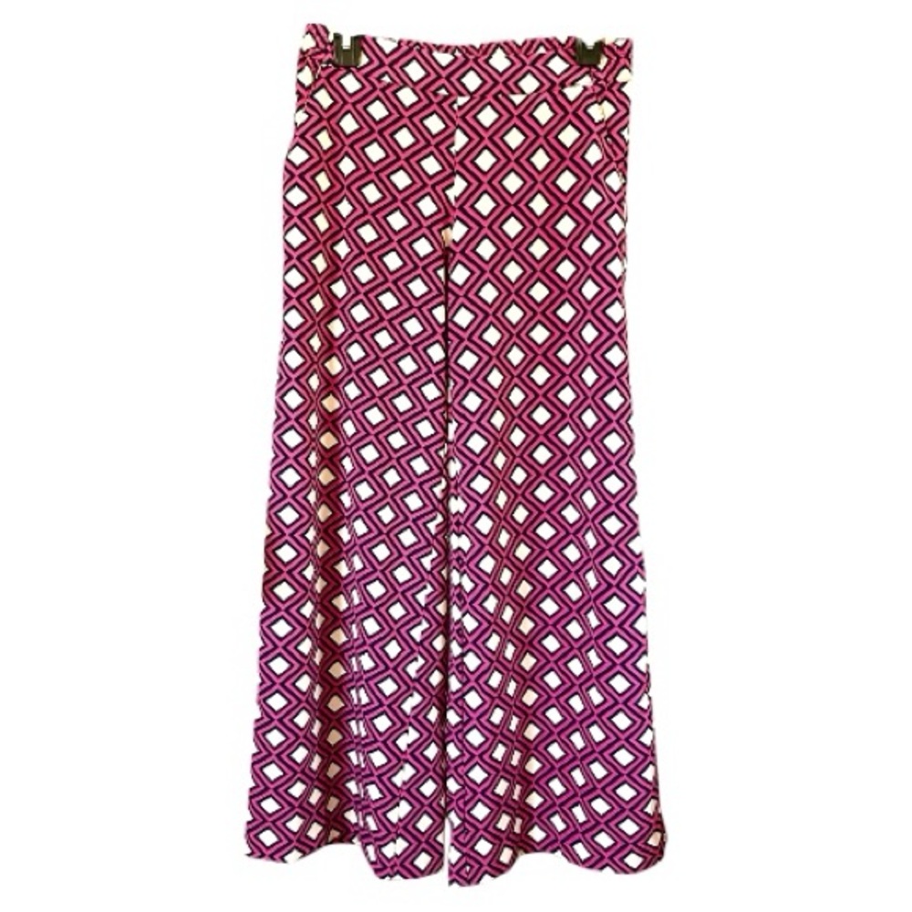 New York & Company Pink and Cream Geometric Pants